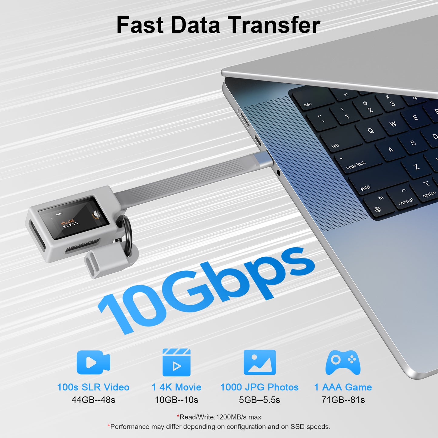 2230 M.2 NVMe SSD Enclosure with Cooling Fan, 10Gbps USB 3.2 Gen2, Supports M.2 M Key & B+M Key ,Up to 2TB, External SSD Drive Enclosure for MacBook Laptop iPad Android