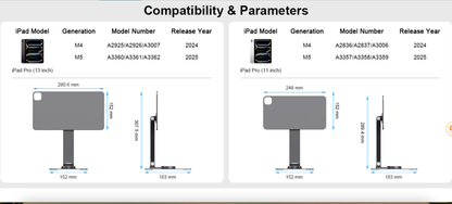 Magnetic Stand for iPad Pro 13 inch (M4/M5)
