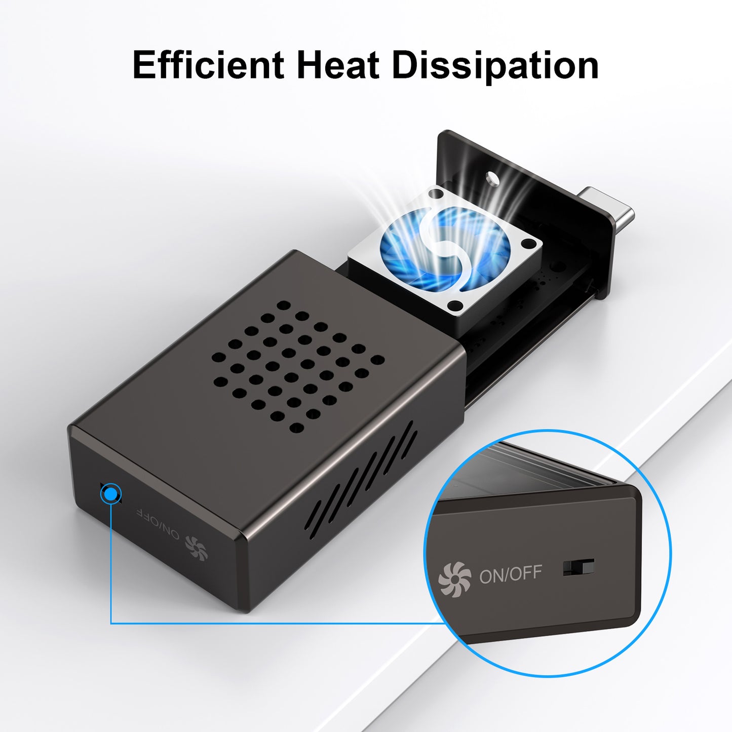 2230 M.2 NVMe SSD Enclosure with Cooling Fan, 10Gbps USB 3.2 Gen2, Supports M.2 M Key & B+M Key ,Up to 2TB, External SSD Drive Enclosure for MacBook Laptop iPad Android