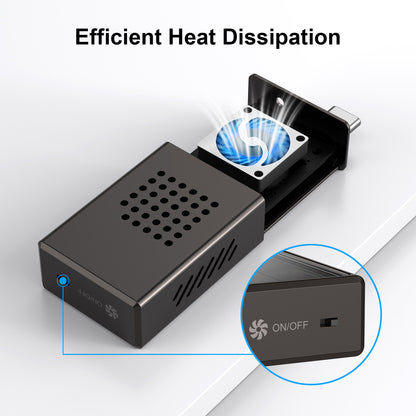 2230 M.2 NVMe SSD Enclosure with Cooling Fan, 10Gbps USB 3.2 Gen2, Supports M.2 M Key & B+M Key ,Up to 2TB, External SSD Drive Enclosure for MacBook Laptop iPad Android