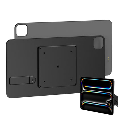 Magnetic Wireless Charging Panel， Aluminum Alloy Adjustable VESA for iPad Pro 13" M4/M5 (2024/2025) ，75/100mm & 17mm Ball Head Compatible (Arm Not Included)
