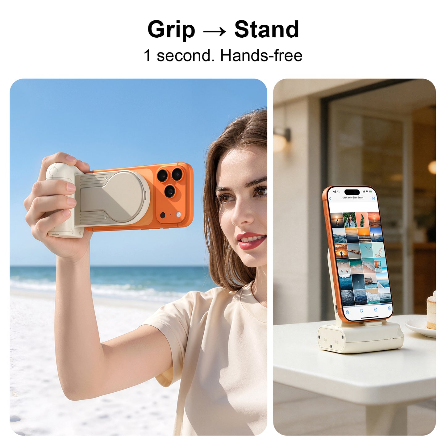 Gewokliy Magnetic Phone Camera Grip with M.2 NVMe SSD Enclosure, Pro Photography Handle with Extended Energy Support, Type-C & Tripod Mount, Compatible with iPhone 15/16/17 Pro & Pro Max