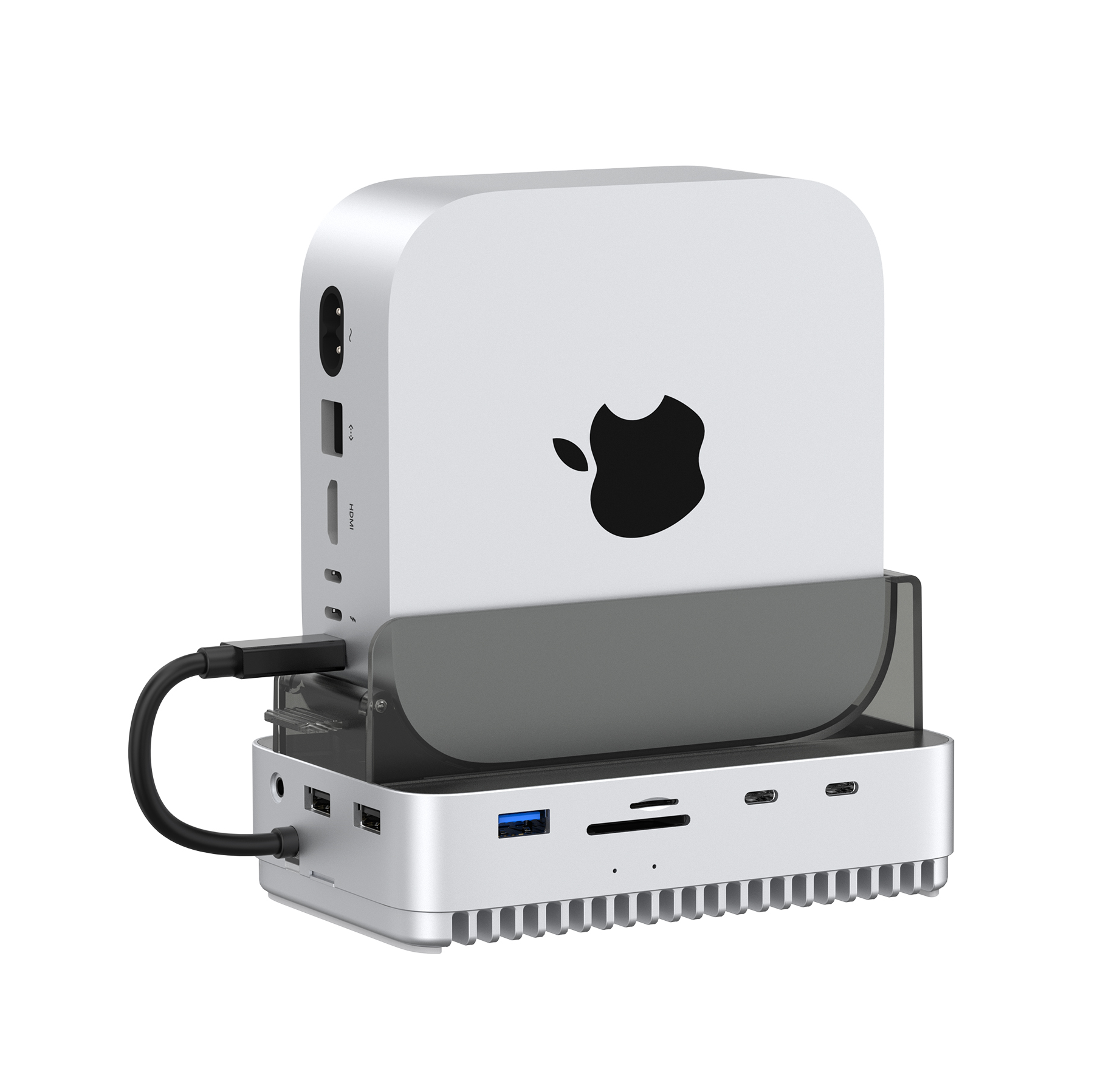 Gewokliy Vertical Mac Mini M4 2024 Dock Stand, 40Gbps USB4 M.2 NVMe SS